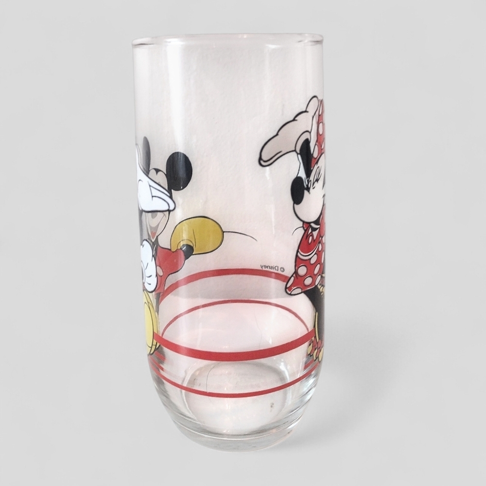 Disney Minnie And Mickey Mouse Vintage Drinking Glass - Picture 3 of 7